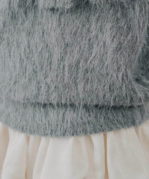 Chico（チコ）の「肩リボンショルダースリットオフショルシャギーニット（ニット/セーター・レディース・ブラウン/ピンク/チャコールグレー/アイボリー・FREE）」の22枚目の写真