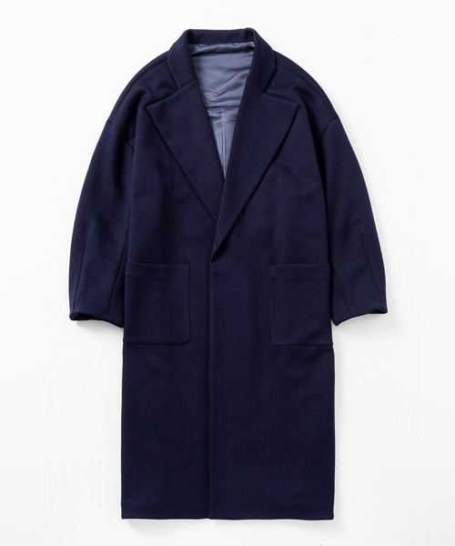 AJUGA.（アジュガ）の「スムースポンチロングコート（チェスターコート・レディース・ブラック/ネイビー・FREE）」の3枚目の写真
