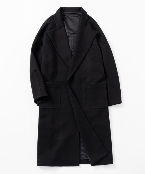 AJUGA.（アジュガ）の「スムースポンチロングコート（チェスターコート・レディース・ブラック/ネイビー・FREE）」の5枚目の写真