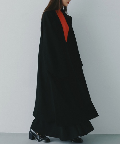 AJUGA.（アジュガ）の「スムースポンチロングコート（チェスターコート・レディース・ブラック/ネイビー・FREE）」の13枚目の写真