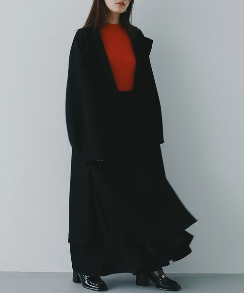 AJUGA.（アジュガ）の「スムースポンチロングコート（チェスターコート・レディース・ブラック/ネイビー・FREE）」の14枚目の写真