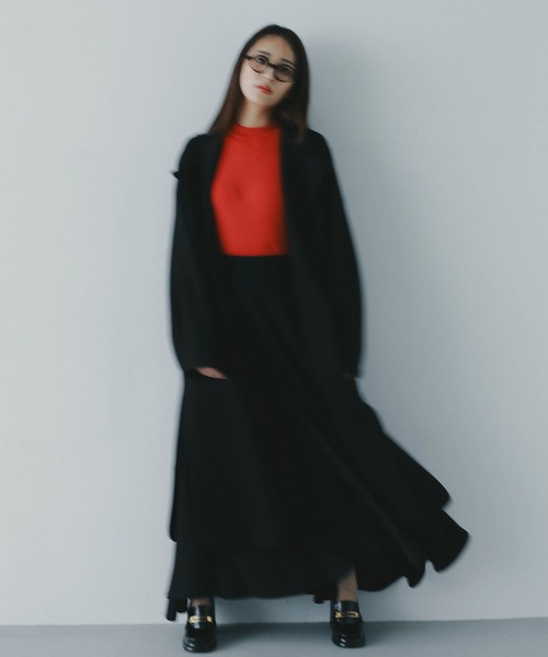 AJUGA.（アジュガ）の「スムースポンチロングコート（チェスターコート・レディース・ブラック/ネイビー・FREE）」の18枚目の写真