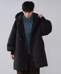 撥水キルティングロングコート【洗える】