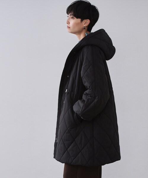 撥水キルティングロングコート【洗える】（その他アウター）｜OPAQUE