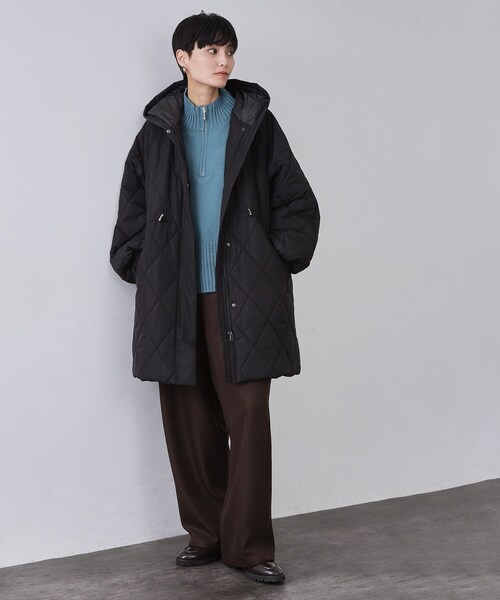 OPAQUE.CLIP（オペークドットクリップ）の「撥水キルティングロングコート【洗える】（その他アウター・レディース・ブラック/ブラウン系・38/40/42）」の7枚目の写真