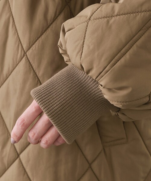 撥水キルティングロングコート【洗える】（その他アウター）｜OPAQUE