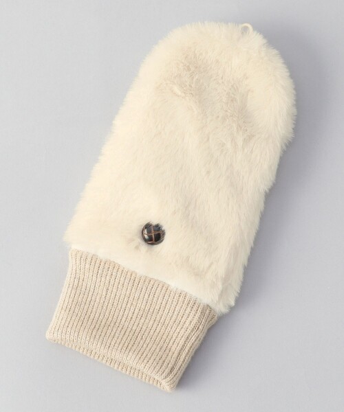 coen（コーエン）の「2wayファーライクミトン（手袋・レディース・ナチュラル/ダークブラウン/ベージュ・FREE）」の6枚目の写真