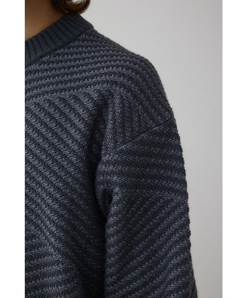 AZUL by moussy(アズールバイマウジー)の「ジグトーンジャガードニット(ニット/セーター・メンズ・グレー/ブラック/グリーン/レッド・SMALL/MEDIUM/LARGE)」の22枚目の写真