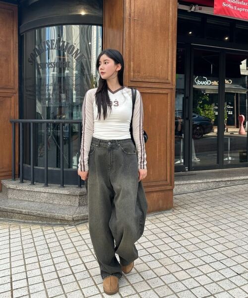 1993STUDIO(1993スタジオ)の「WトラックラインVネックロングスリーブ_クリーム(Tシャツ/カットソー・レディース・その他・SMALL/MEDIUM)」の17枚目の写真