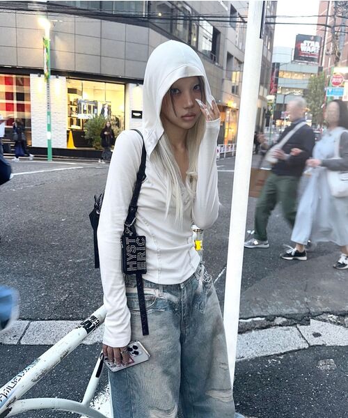 FLAREUP(フレアアップ)の「Button Up Lace Hoodie (FL-148_Cream Beige)(パーカー・レディース・アイボリー・OS)」の13枚目の写真