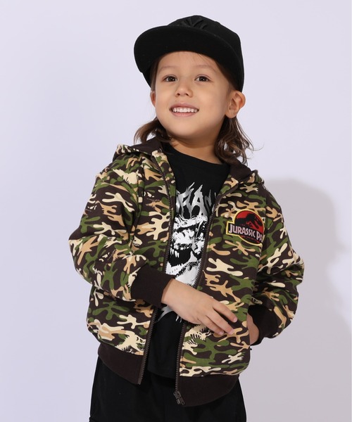 ジュラシックパーク カモフラ総柄ジップパーカー 1122K（パーカー