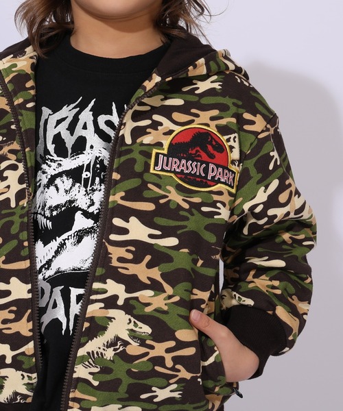 ジュラシックパーク カモフラ総柄ジップパーカー 1122K（パーカー