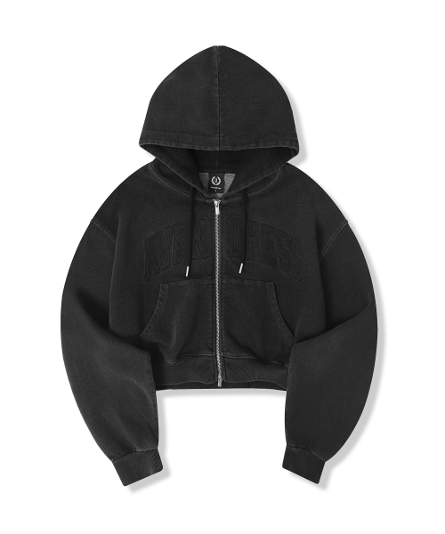 AVANDRESS（アバンドレス ）の「Felt 3D Pigment Zip - Up - 3COL（パーカー・レディース・ブラック/チャコール/PINK・MEDIUM/SMALL）」の8枚目の写真