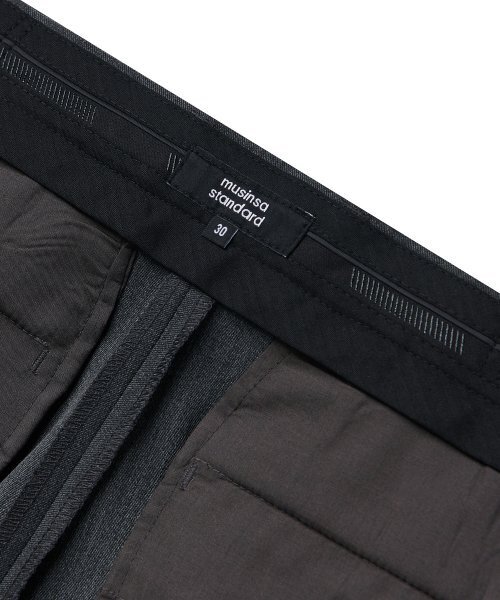 MUSINSA STANDARD（ムシンサスタンダード）の「ウールブレンドワイドヒドンバンディングスラックス[ミディアムグレー]（スラックス・メンズ・その他・40/38/42/36/27/28/29/34/32/30/31/33/26）」の12枚目の写真
