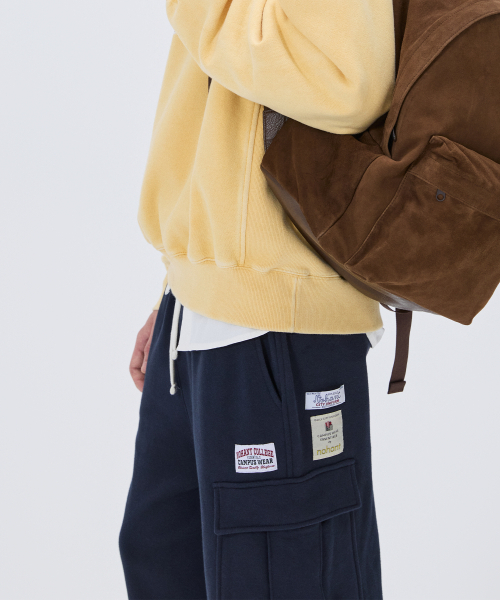NOHANT(ノアン)の「SWEAT UTILITY CARGO PANTS NAVY(スウェットパンツ・メンズ・ネイビー・SMALL/MEDIUM/LARGE)」の3枚目の写真