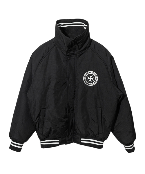 セール】Full-Zip Stadium Puffer (BLACK)（スタジャン）｜PUNCH DRUNK