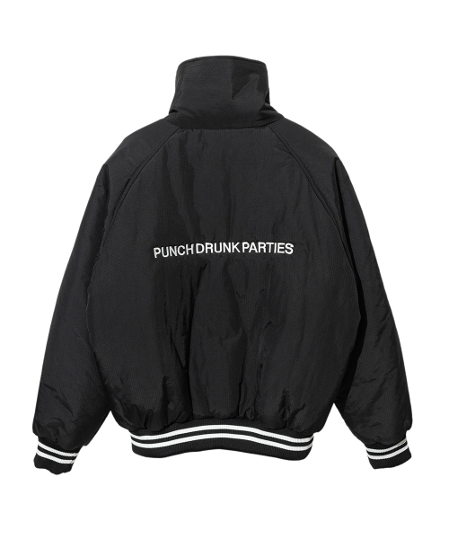 セール】Full-Zip Stadium Puffer (BLACK)（スタジャン）｜PUNCH DRUNK