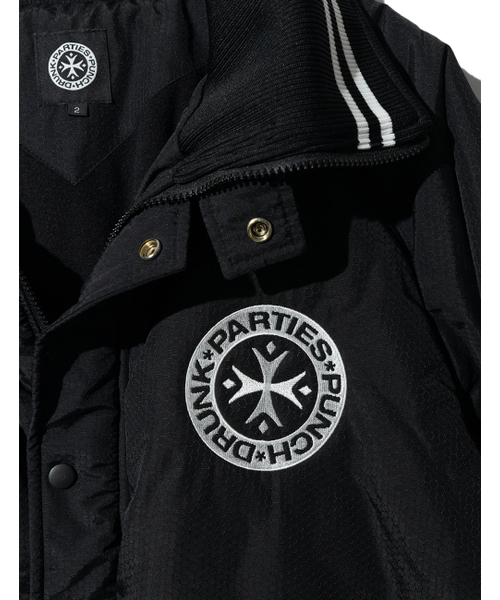 セール】Full-Zip Stadium Puffer (BLACK)（スタジャン）｜PUNCH DRUNK