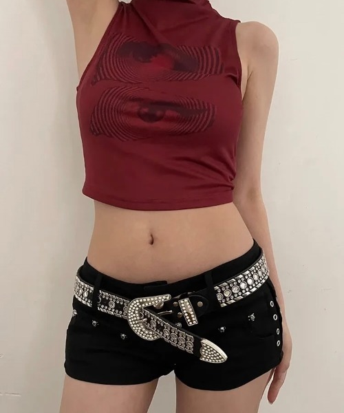 Y2K レディース ベルト ラインストーン(BDS)（ベルト）｜WARAIJOGO