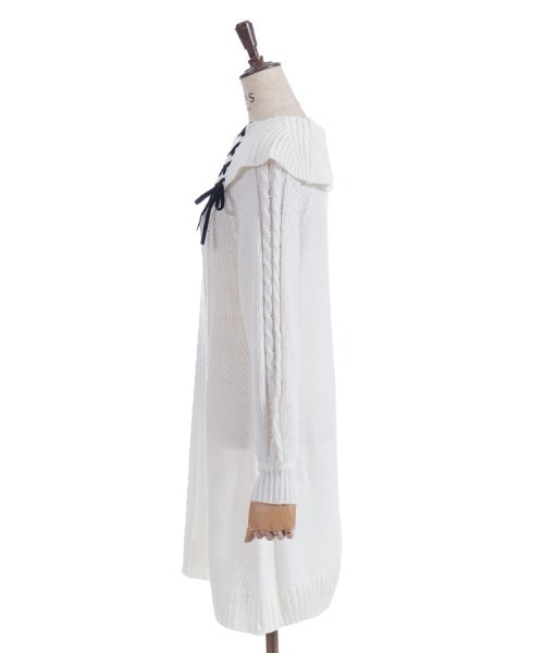 セール】レースアップニットチュニック（チュニック）｜axes femme