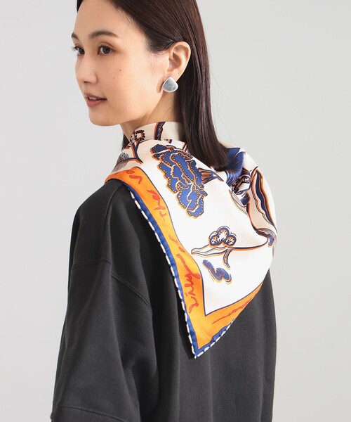 manipuri（マニプリ）の「ｍanipuri / フローラ スカーフ（バンダナ/スカーフ・レディース・オレンジ・ONE SIZE）」の2枚目の写真