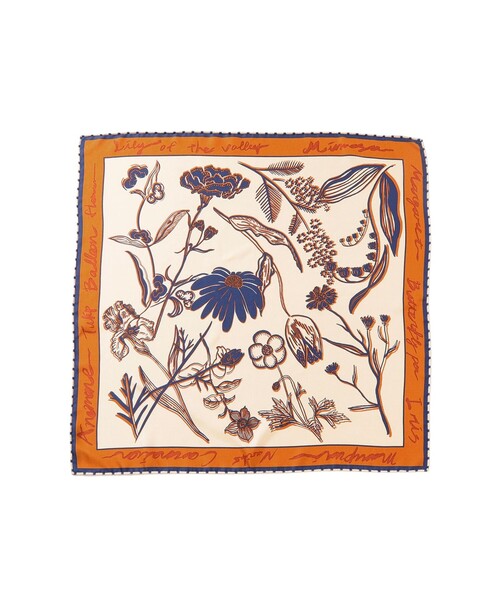 manipuri（マニプリ）の「ｍanipuri / フローラ スカーフ（バンダナ/スカーフ・レディース・オレンジ・ONE SIZE）」の3枚目の写真