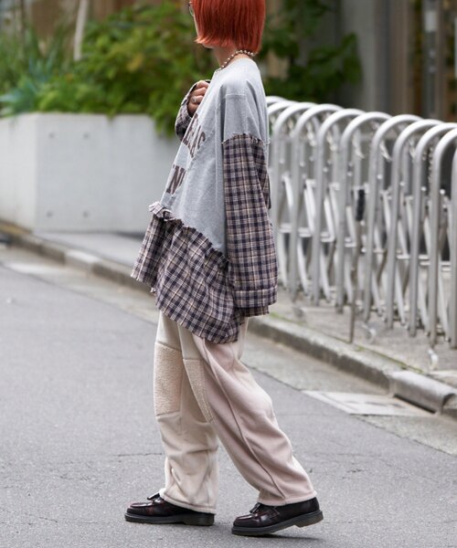 etsinta（エシンタ）の「【etsinta/エシンタ】リメイクフリースカーブパンツ（その他パンツ・レディース・ブラウン/チャコールグレー/アイボリー・ONE SIZE）」の19枚目の写真