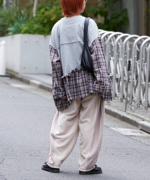 etsinta（エシンタ）の「【etsinta/エシンタ】リメイクフリースカーブパンツ（その他パンツ・レディース・ブラウン/チャコールグレー/アイボリー・ONE SIZE）」の20枚目の写真