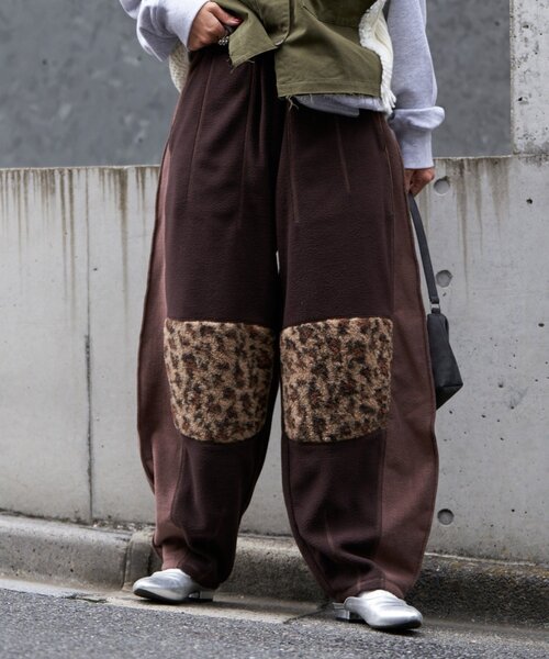 セール】【etsinta/エシンタ】リメイクフリースカーブパンツ（その他