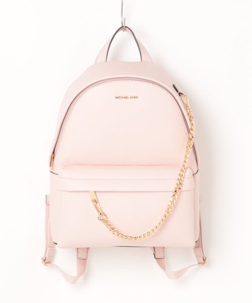 Michael Kors マイケルコース リュック ピンク セール】SLATER チェーン バックパック ミディアム（バックパック