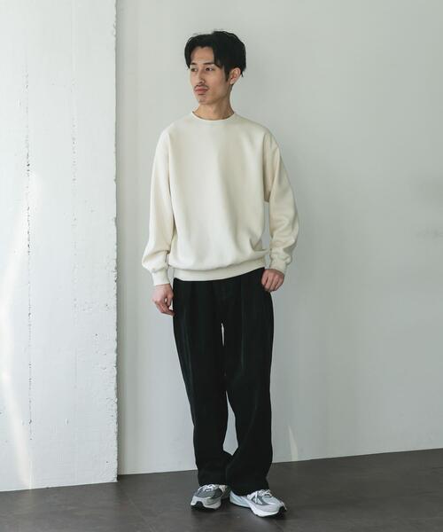 URBAN RESEARCH DOORS（アーバンリサーチドアーズ）の「ワッフルフリースクルーネックプルオーバー（Tシャツ/カットソー・メンズ・グレー/ブラック/アイボリー・MEDIUM/LARGE）」の15枚目の写真