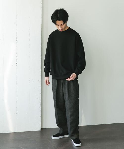 URBAN RESEARCH DOORS（アーバンリサーチドアーズ）の「ワッフルフリースクルーネックプルオーバー（Tシャツ/カットソー・メンズ・グレー/ブラック/アイボリー・MEDIUM/LARGE）」の4枚目の写真