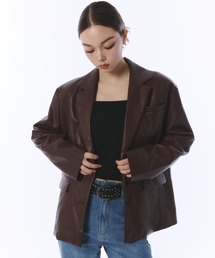 バーガンディ」に該当するテーラードジャケットファッション通販