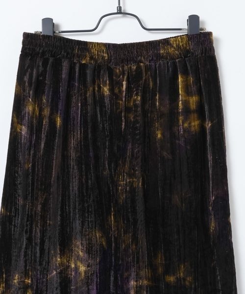 JEANASIS（ジーナシス）の「タイダイベロアナロースカート/621534（スカート・レディース・グレー系その他/パープル系その他/ブラック・FREE）」の7枚目の写真