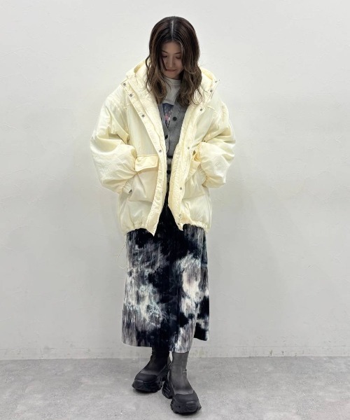 JEANASIS（ジーナシス）の「タイダイベロアナロースカート/621534（スカート・レディース・グレー系その他/パープル系その他/ブラック・FREE）」の17枚目の写真