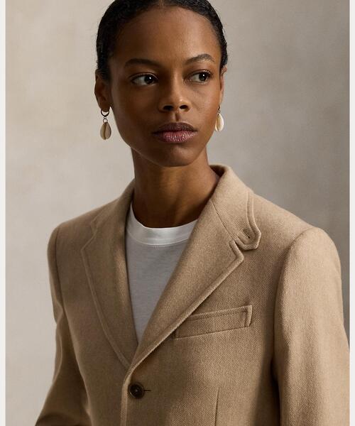 シングルブレステッド ウール ハッキング ブレザー（テーラード