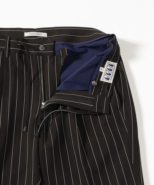 giab's ARCHIVIO（ジャブス アルキヴィオ）の「【別注】giabsarchivio / MASACCIO ペンシルストライプ 1プリーツ ドローコード スラックス（その他パンツ・メンズ・ブラック・42/44/46/48/50/52）」の5枚目の写真