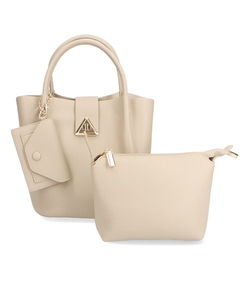 31 Sons de mode（トランテアン　ソン　ドゥ　モード）の「タックハンドバッグ（ハンドバッグ・レディース・ベージュ/ホワイト/ブラック・ﾌﾘ-）」の11枚目の写真