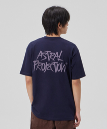 [グラフィティ]コットンルーズフィット半袖Tシャツ_スペースネイビー