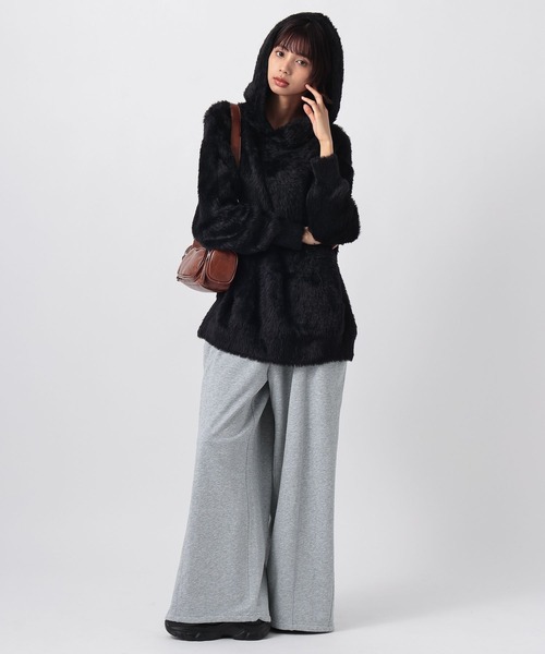 PAGEBOY（ページボーイ）の「デカポウラケパンツ【4color・2size】（スウェットパンツ・レディース・ブラック/グレー/ブラウン/グリーン・SMALL/MEDIUM）」の18枚目の写真