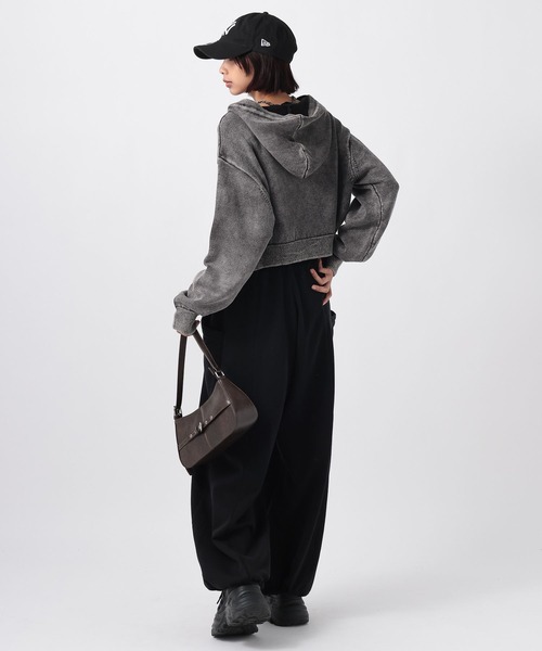 PAGEBOY（ページボーイ）の「デカポウラケパンツ【4color・2size】（スウェットパンツ・レディース・ブラック/グレー/ブラウン/グリーン・SMALL/MEDIUM）」の7枚目の写真