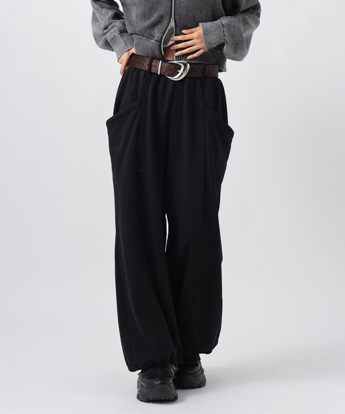 PAGEBOY（ページボーイ）の「デカポウラケパンツ【4color・2size】（スウェットパンツ・レディース・ブラック/グレー/ブラウン/グリーン・SMALL/MEDIUM）」の10枚目の写真