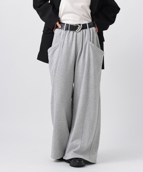 PAGEBOY（ページボーイ）の「デカポウラケパンツ【4color・2size】（スウェットパンツ・レディース・ブラック/グレー/ブラウン/グリーン・SMALL/MEDIUM）」の22枚目の写真