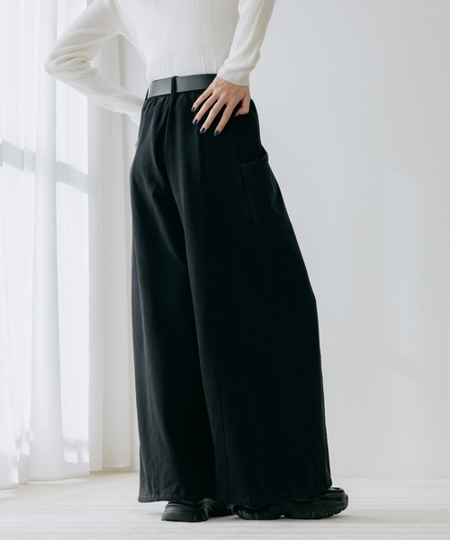 PAGEBOY（ページボーイ）の「デカポウラケパンツ【4color・2size】（スウェットパンツ・レディース・ブラック/グレー/ブラウン/グリーン・SMALL/MEDIUM）」の5枚目の写真