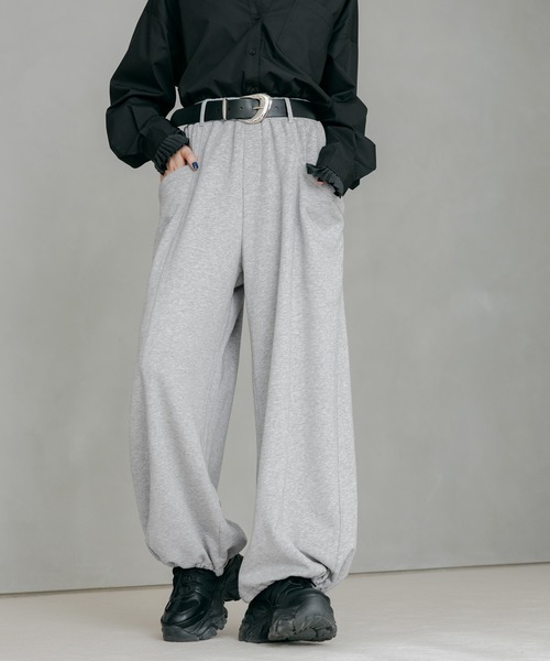 PAGEBOY（ページボーイ）の「デカポウラケパンツ【4color・2size】（スウェットパンツ・レディース・ブラック/グレー/ブラウン/グリーン・SMALL/MEDIUM）」の17枚目の写真