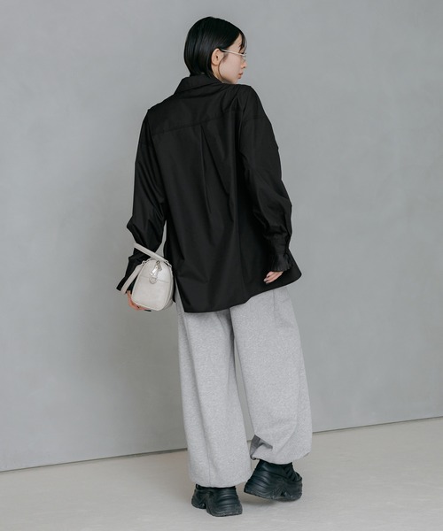 PAGEBOY（ページボーイ）の「デカポウラケパンツ【4color・2size】（スウェットパンツ・レディース・ブラック/グレー/ブラウン/グリーン・SMALL/MEDIUM）」の13枚目の写真