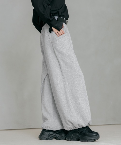 PAGEBOY（ページボーイ）の「デカポウラケパンツ【4color・2size】（スウェットパンツ・レディース・ブラック/グレー/ブラウン/グリーン・SMALL/MEDIUM）」の16枚目の写真