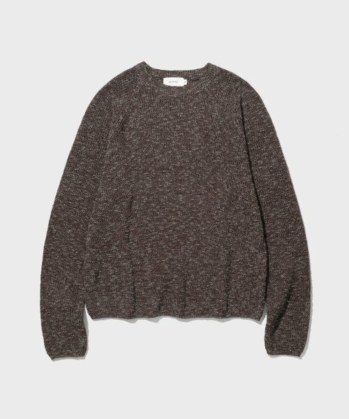 COTTON MIX CHUNKY KNIT (RED BROWN)