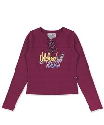 STRING TIE LONG SLEEVE_WINE