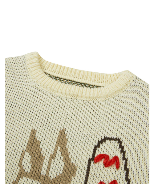 MMLG（エムエムエルジー）の「[Mmlg] MELGE TALKING KNIT (IVORY)（スウェット・レディース・その他・MEDIUM/LARGE/X-LARGE/SMALL）」の4枚目の写真